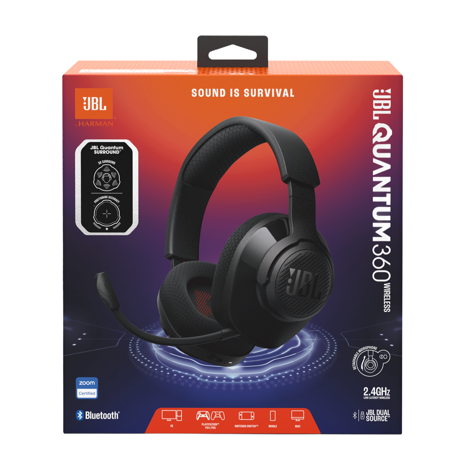 JBL Quantum 360 Wireless | ワイヤレスオーバーイヤーゲーミングヘッドセット